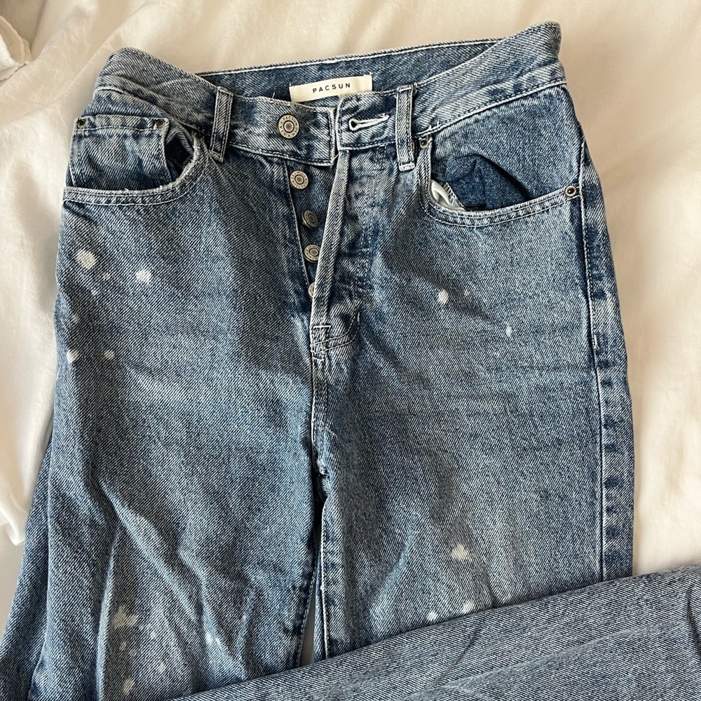 Pacsun Paint splattered Dad Jeans